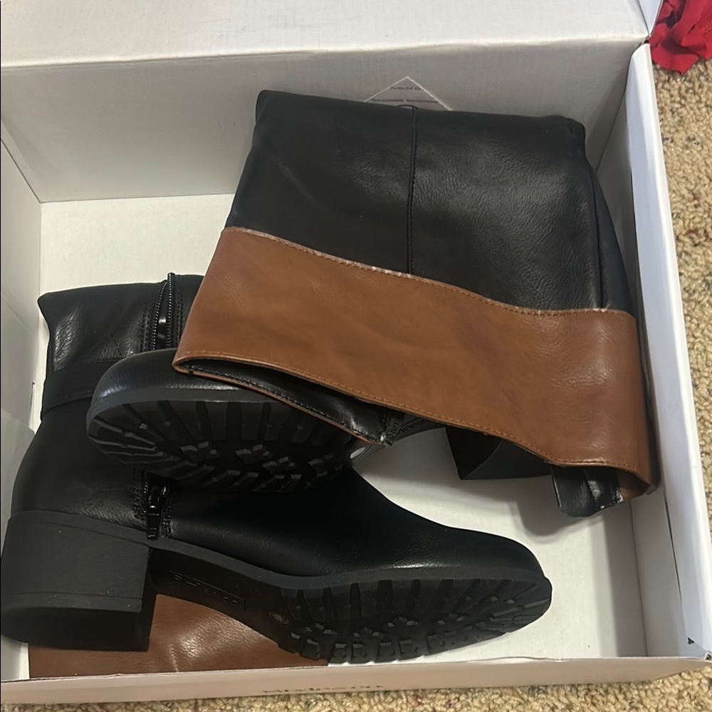 Style & Co Black and Brown Ankle Booties with Elegant Design